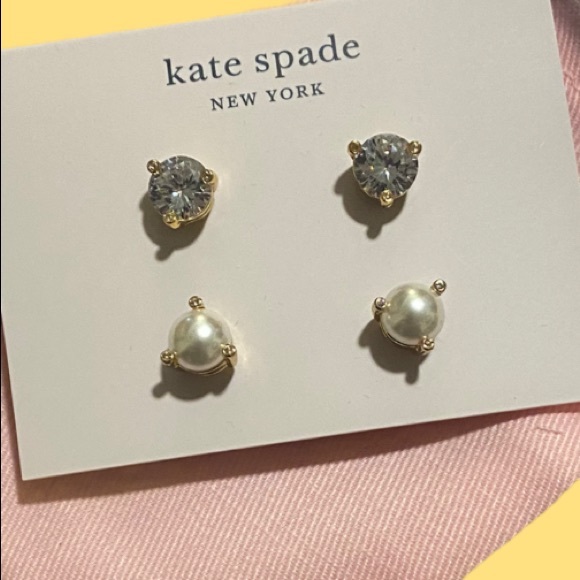 kate spade Jewelry - KATE SPADE earring set NEW with bag pouch